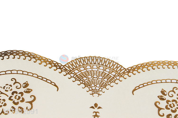 Online wholesale gold pvc placemats for restaurant decoration