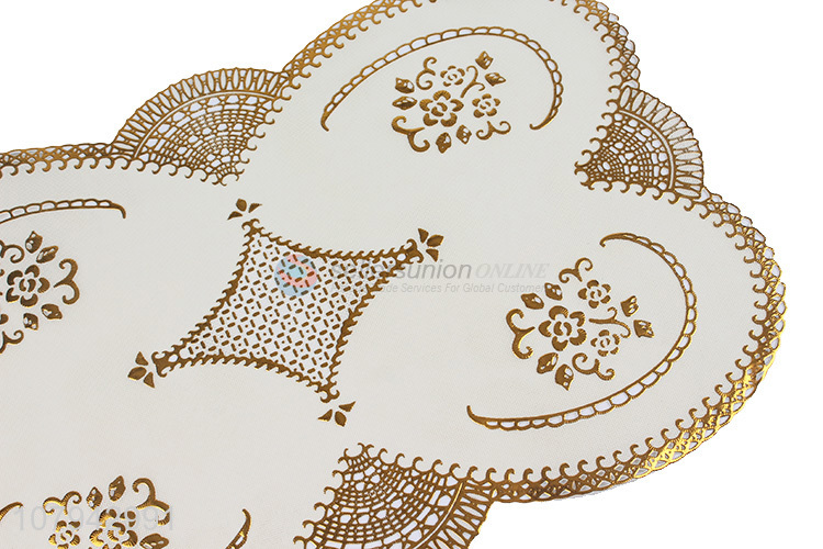Online wholesale gold pvc placemats for restaurant decoration