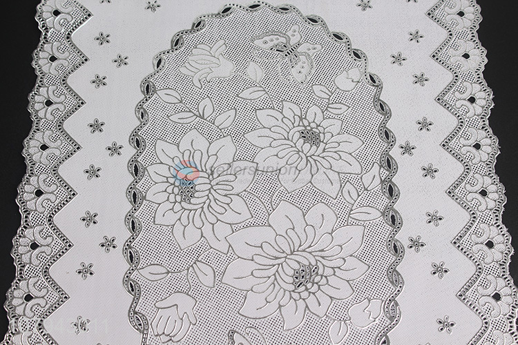Factory supply wedding home table decoration silver pvc placemat