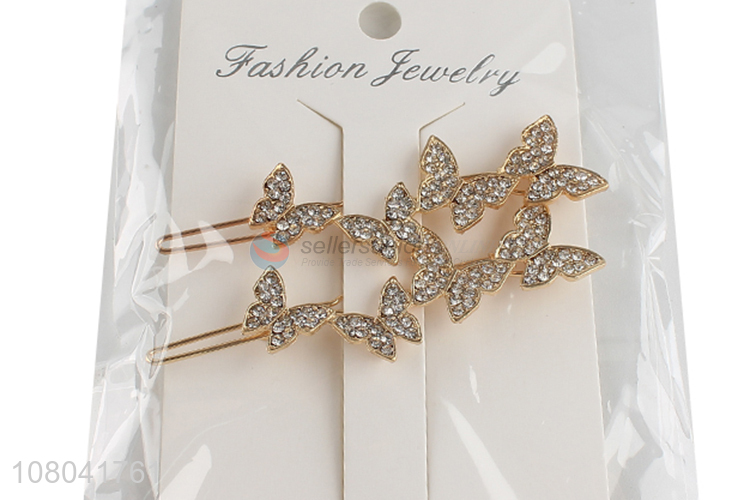 Good price fashion butterfly shape girls hairpin for sale