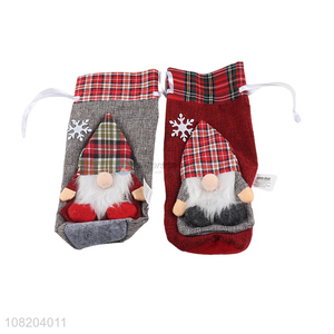Hot selling <em>Christmas</em> drawstring <em>gift</em> <em>bags</em> <em>Christmas</em> candy bag for kids