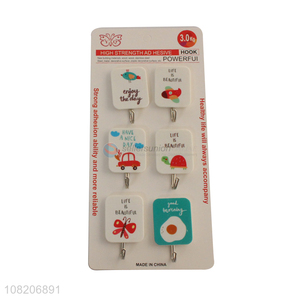 Good quality plastic wall hooks sticky hooks for household