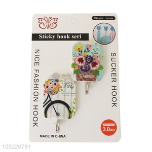 China supplier heavy duty floral sticky hooks household wall hooks