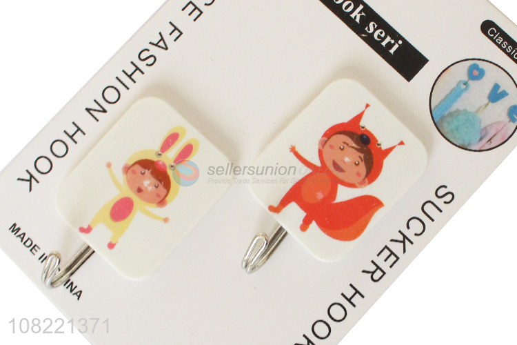 New product cartoon plastic sticky hooks adhesive hooks wall hanger