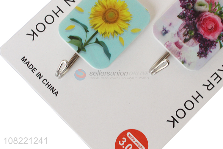 China imports floral print sticky hooks utility hooks for hanging