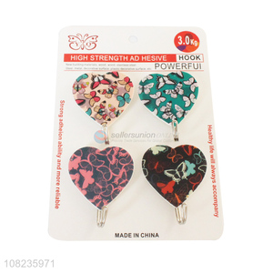 Best Sale 4 Pieces Heart Shape Multipurpose Sticky Hook Set