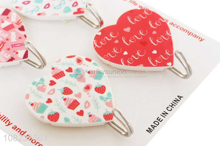 Good Sale 4 Pieces Heart Shape Sticky Hook Best Kitchen Hooks