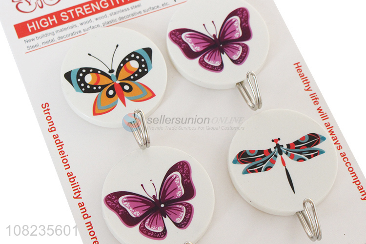 Wholesale 4 Pieces Round Sticky Hook Fashion Adhesive Hook