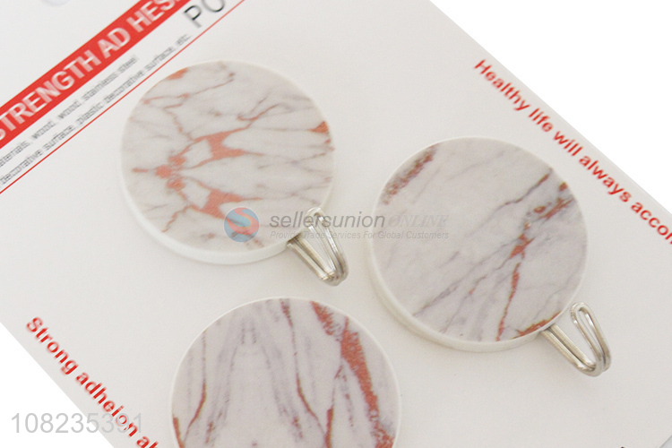 Good Sale 3 Pieces Adhesive Hook Round Sticky Hooks