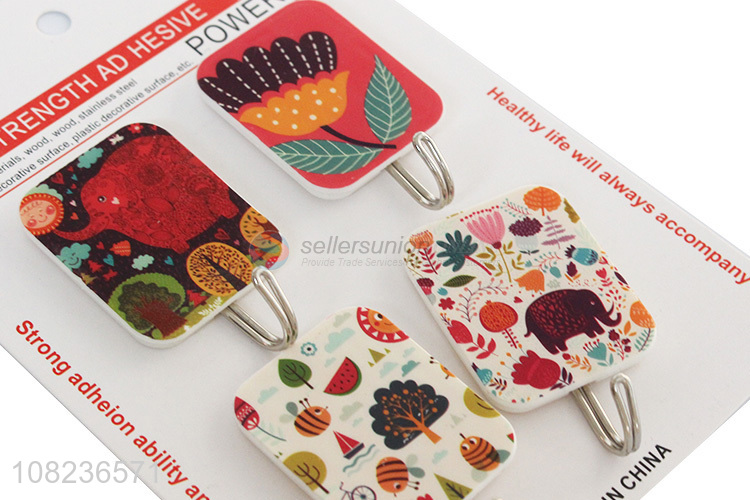 Wholesale 4 Pieces Sticky Hooks Decorative Wall Hooks For Home