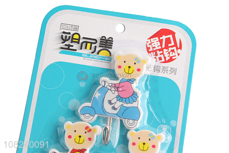 Factory Wholesale 3 Pieces Cartoon Sticky Hook Wall Hooks