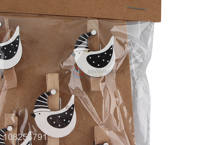 High quality creative wooden clips folder for christmas