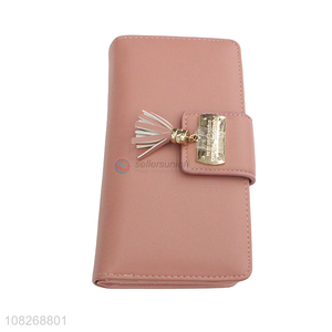 Best selling fashion <em>women</em> wallet <em>purse</em> long wallet with tassel