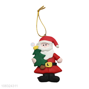 Yiwu imports Christmas hanging ornaments clay figurine ornaments