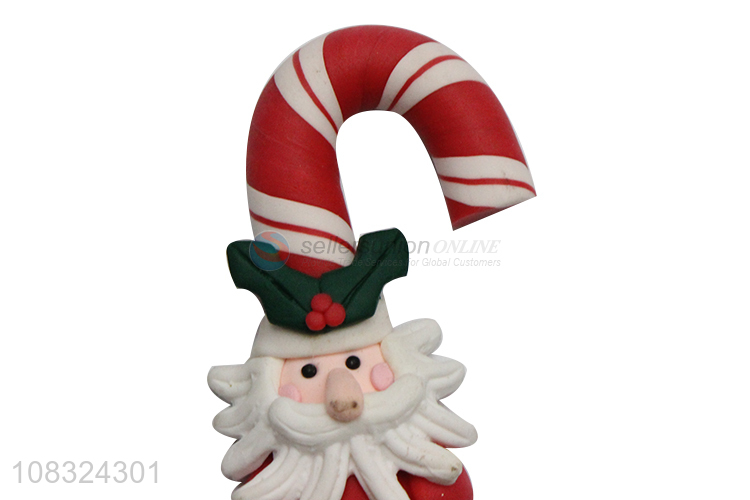 China supplier Christmas candy cane clay ornaments decorations