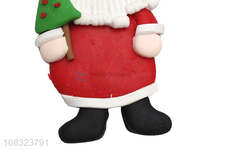 Good quality Christmas hanging ornaments clay figurine ornaments