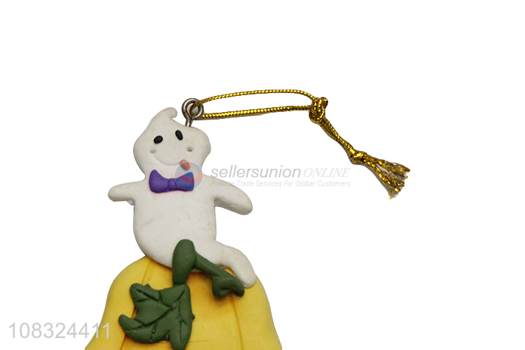 Hot selling Halloween decorations hanging clay figurine ornaments