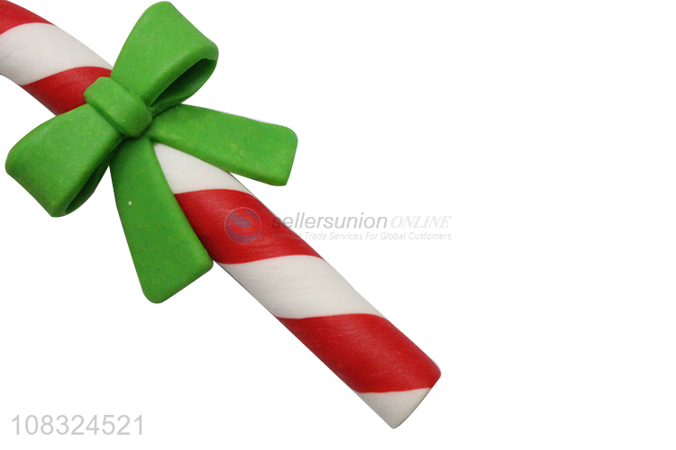 Wholesale Christmas tree decorations candy cane clay ornaments