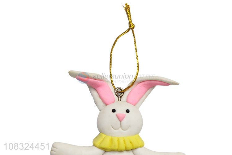 New arrival Easter hanging ecoration polymer clay bunny ornaments
