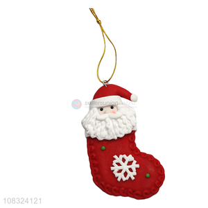 Gppd quality Christmas tree stocking clay ornaments for decor