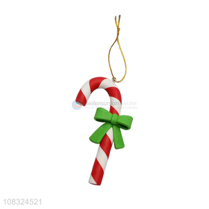 Wholesale Christmas tree decorations candy cane clay ornaments