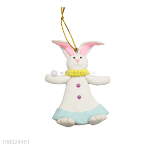 New arrival Easter hanging ecoration polymer clay bunny ornaments