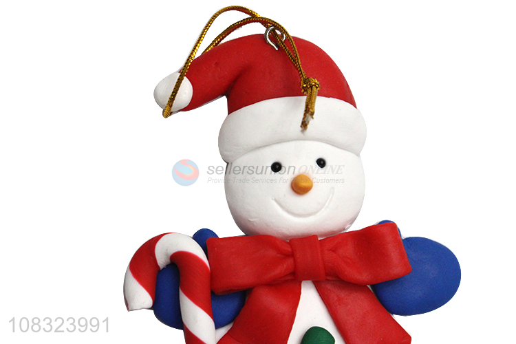 Hot selling cute hanging clay ornaments Christmas tree decoration