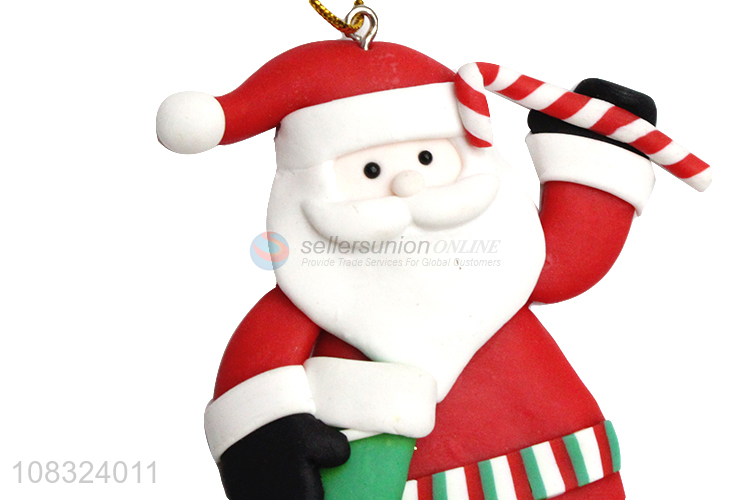 Hot product hanging clay ornaments Christmas tree ornaments