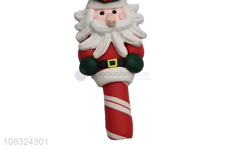 China supplier Christmas candy cane clay ornaments decorations