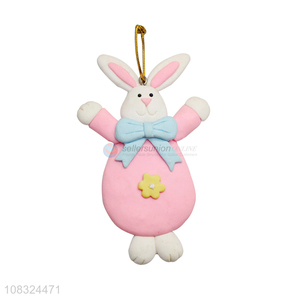 Best selling Easter rabbit hanging ornament cute clay crafts