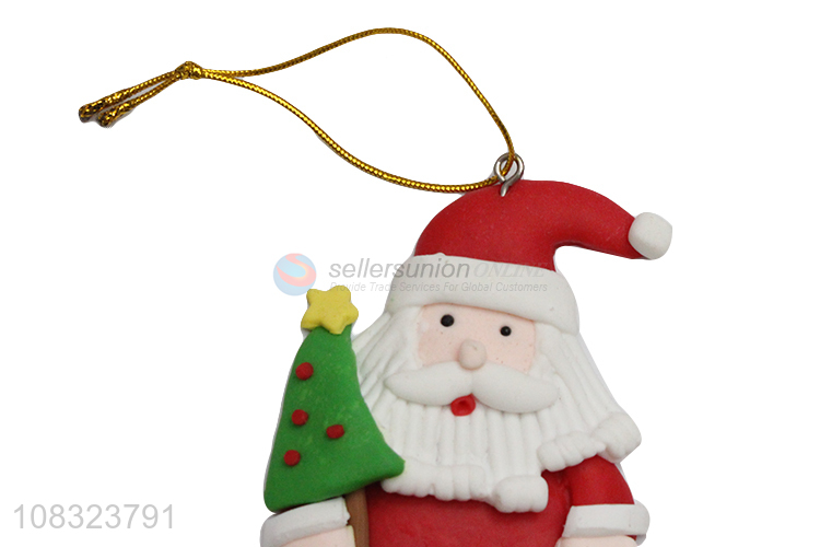 Good quality Christmas hanging ornaments clay figurine ornaments