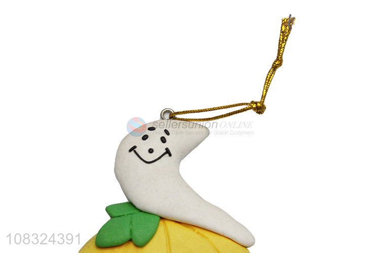 Good quality Halloween pumpkin hanging ornaments clay ornaments