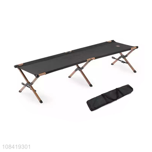 Wholesale ultralight wood grain aluminum alloy folding camp bed <em>tent</em> bed