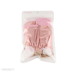 Good price ladies satin double-layer <em>shower</em> <em>cap</em> wholesale