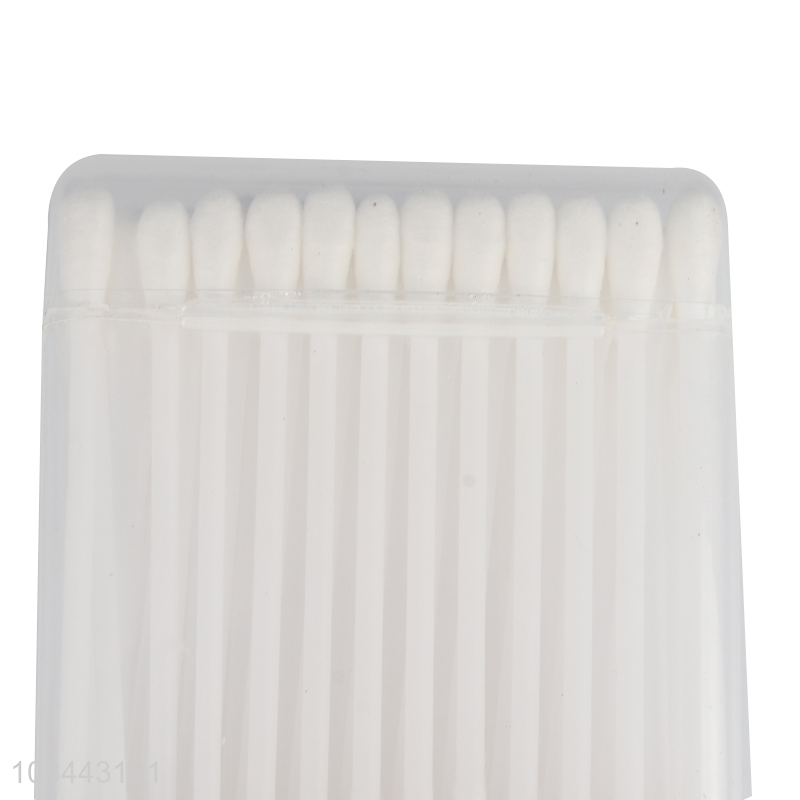 Custom logo 200pcs eco-friendly wooden stick cotton swabs for ear cleaning