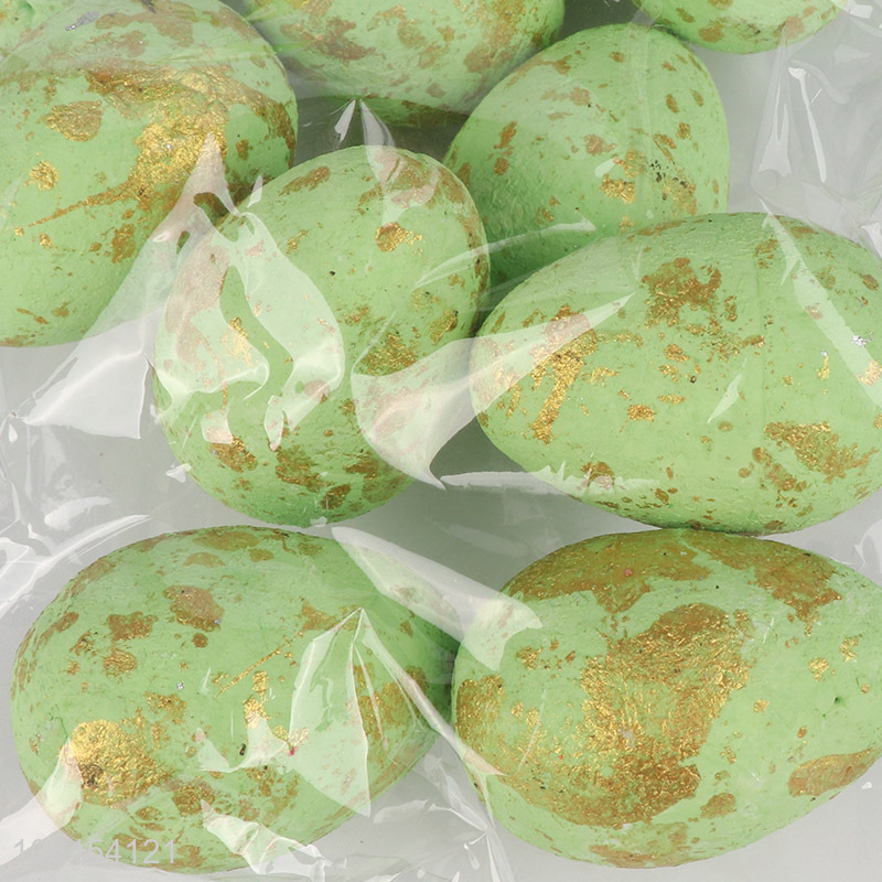 Factory price multicolor 12pieces foam easter egg decoration