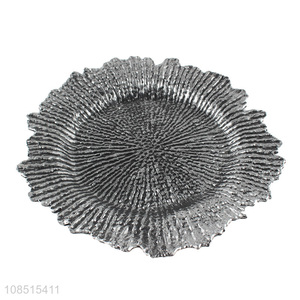 New arrival plastic reef charger plate luxury dinner plates