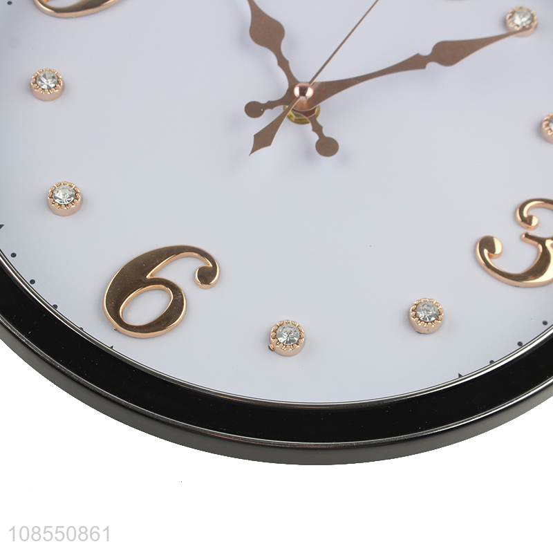 Yiwu market living room bedroom rhinestone wall clock for sale