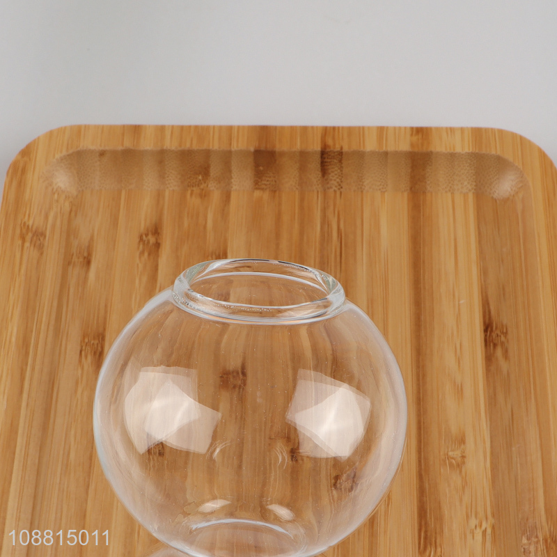 Hot selling clear home decor bubble glass flower vase