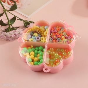Wholesale pop beads diy jewelry <em>bracelet</em> making kit with four-leaf clover shaped storage case
