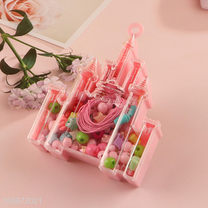 New arrival pop beads diy jewelry <em>bracelet</em> making kit with castle shaped storage case
