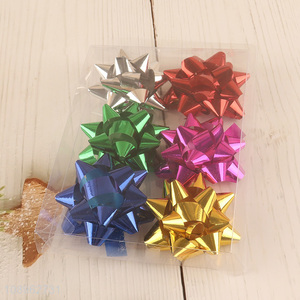 High Quality 6PCS Metallic <em>Ribbon</em> Star Bows for Gift Wrapping