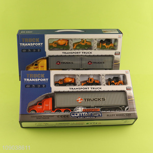 New arrival Children Friction Container <em>Car</em> Truck Toy Vehicles with <em>Light</em> Sound