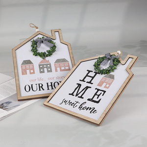 Yiwu market house shape wooden <em>crafts</em> hanging ornament for <em>decoration</em>