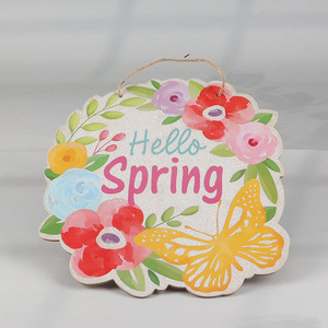 Hot selling colorful flower hello spring hanging ornament for <em>decoration</em>