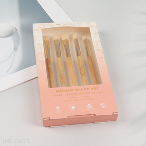 Hot Selling 5 Pieces Bamboo Handle <em>Makeup</em> <em>Brush</em> Set Cosmetic <em>Brush</em> Kit