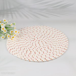 China products round household cotton thread hot <em>pad</em> <em>pot</em> holder