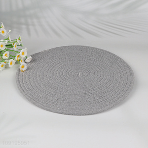 Most popular round cotton thread weave cup coaster hot <em>pot</em> mat
