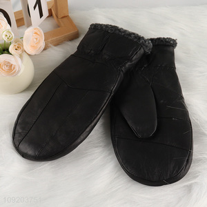 Good Quality <em>Winter</em> Pu Leather <em>Gloves</em> Fleece Lined Warm Cozy <em>Gloves</em>
