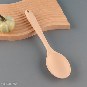 Top selling long handle home restaurant silicone <em>spoon</em> cutlery <em>spoon</em>